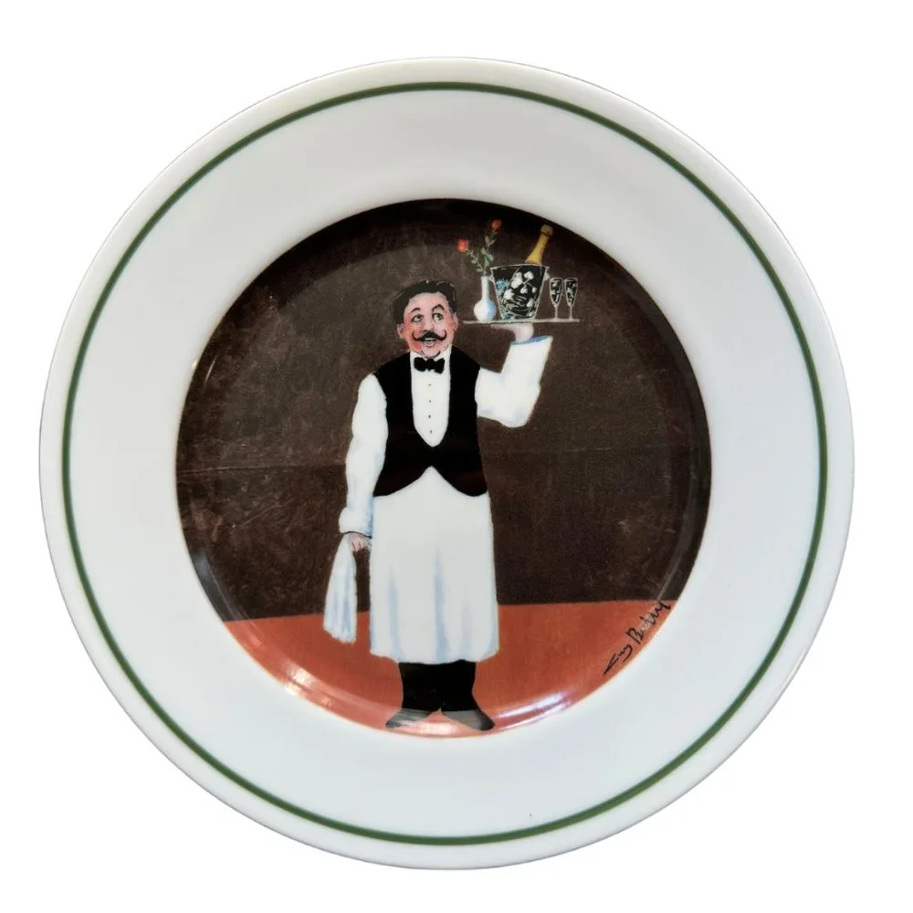 Vintage Williams-Sonoma ‘Sommelier’ Set of 6 - 8” plates Designed by Guy Buffet - Picture 5 of 9
